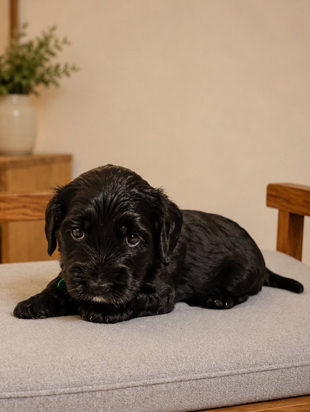 Green Collar puppy
